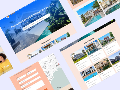 Real Estate Landing Page Ui Design animation branding design graphic design illustration interfacedesign landingpage motion graphics realestate ui uidesign uiux website