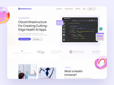 Health Universe Website Design ui ux ux design