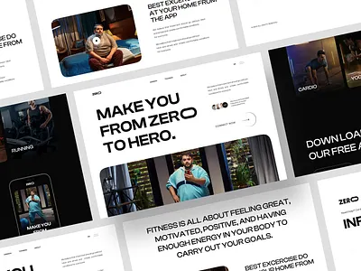 Fitness Website Design clean design design fitness landing page fitness website fitness website design graphic design inspiration landing page minimal design ui ui design uidesign uiux website website design workout workout website