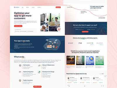 Widefix Website Design agency app optimizer landing page ui ux website design