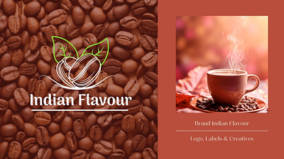 Indian Flavour branding chai coffee graphic design identity labels logo posters product text