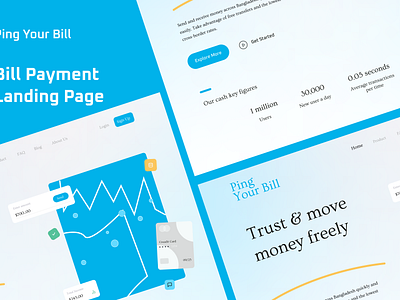 Bill Payment Landing Page bilpayment app carddesign landingpage ui uidesign uiux userexperience ux uxdesign