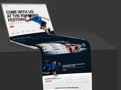 Sports Landing Page - Festival figma landing page design running sports festival sports landing page ui design ui ux user experience user interface design webiste design
