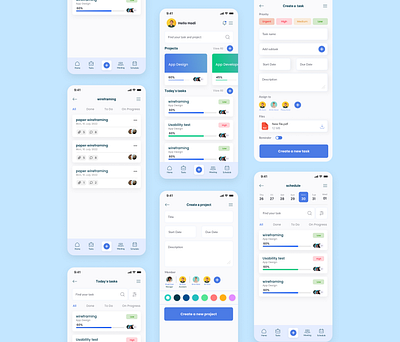 Task Manager App_ For remote work app product design research task manager ui ux wireframing