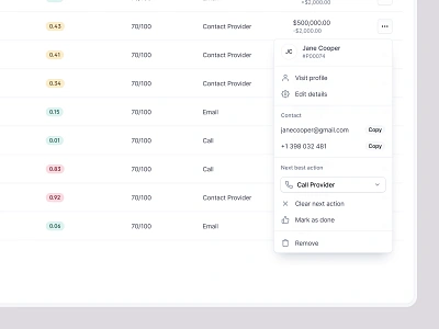 GenHealth - Patients list ai app application design desktop dropdown health healthcare list modal modern option table ui ui design ux web webapp