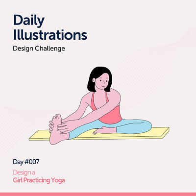 Girl Practicing Yoga - SVG illustration design freesvg graphic design illustration svg svg illustration ui vector