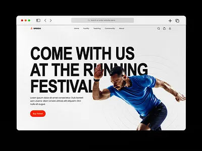 Sports Festival Landing Page Design bold design hero section design homepage landing page sports design sports festival ui design user experience user interface webpage website design