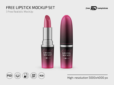 Free Lipstick PSD Mockup design free freebie lipstick mock up mockup mockups photoshop psd template templates
