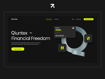 Qiuntex mobile banking website banking branding corporate website inspiration landing mobile app ui uiux user expirience user interface ux web webdesign