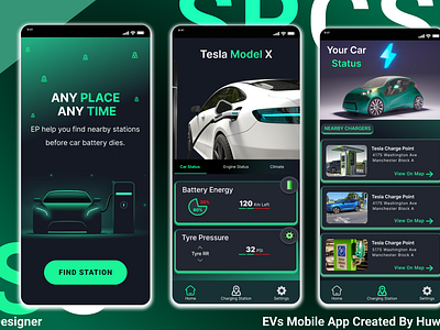 EVs Charging Station app design branding design designer figma graphic design illustration landing page ui ux design vector web design