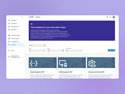 Innovation Factory - Academy b2b btp courses enterprise fiori learning product project management saas sap tool tracks ui ux