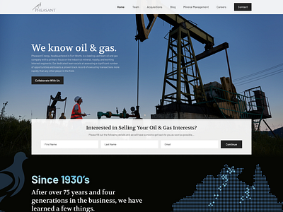 Oil and Gas Website Design ui web