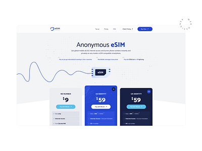 Anonymous eSim UI design creative design illustration interface ui ux web web design website