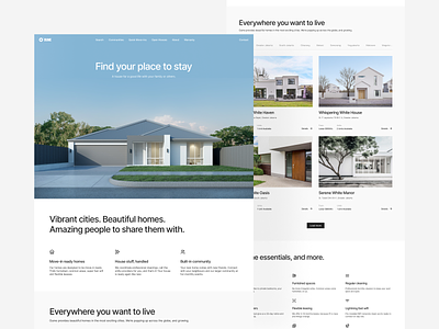 Oume - Buy/Sell House Landing Page 🏠 apartement app buy home buy house design find home find home app find house find house landing page landing page minimal real estate real estate app ui ux web