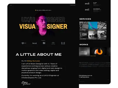 Portfolio Website design landing page personal website portfolio portfolio inspiration portfolio website ui ui design ui inspiration ux