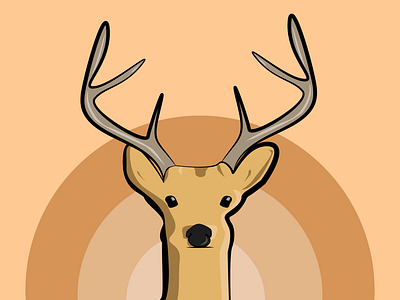 Deer Vector Art cartoon graphic design illustration illustrator shading vector vector art