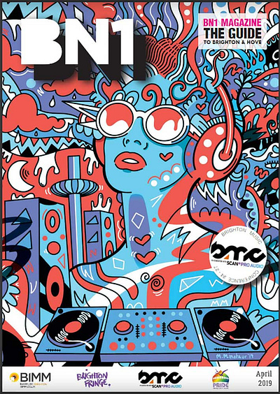 BN1: Magazine Cover artwork design illustration illustrator magazine cover procreate psychedelic art