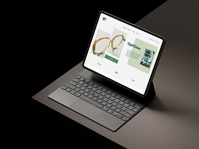 OptiGlow - Landing Page Design adobe xd design eye glass website eyewear website figma design landing page landing page design sunglass website trending design ui ux web design website design