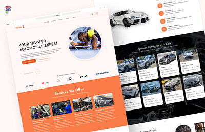 Automobile Expert Landing Page Design ecommerce figma graphic design landing page ui uiux