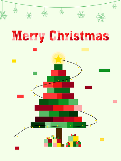 Merry Christmas brick christmas envelope green merry christmas red snowflake