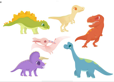 Cute Dinosaur Clipart design graphic design illustration