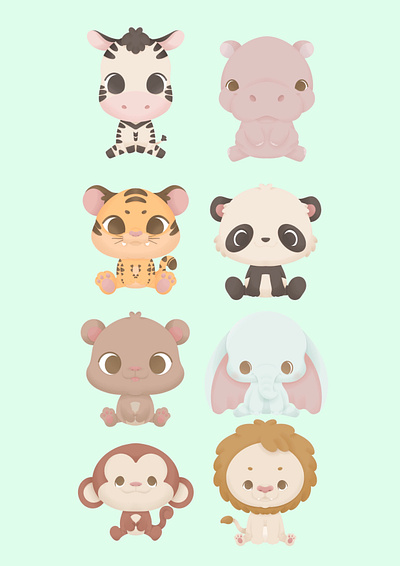 Baby Animals design graphic design illustration