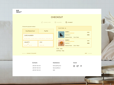 Checkout page (payment) checkout page design desktop e commerce figma furniture ui ui design ux design web design