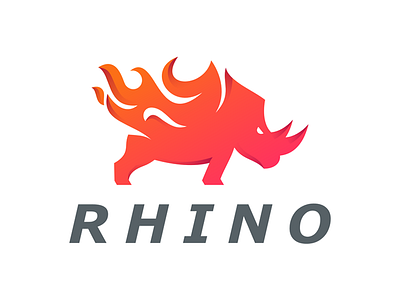 Rhino animals branding graphic design logo rhino