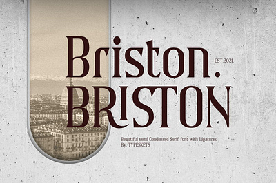 Briston display font display serif retro font serif font serif typeface serif vintage vintage font