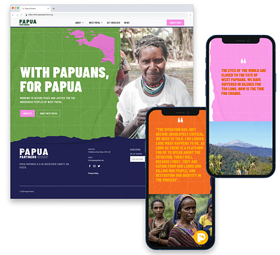 Papua Partners website ui