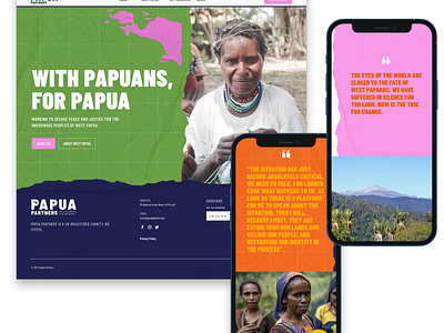 Papua Partners website ui