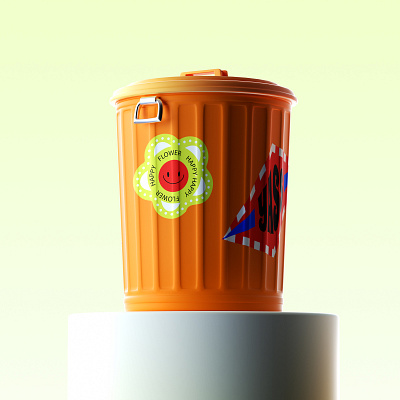 garbage can 3d garbage can graphic design