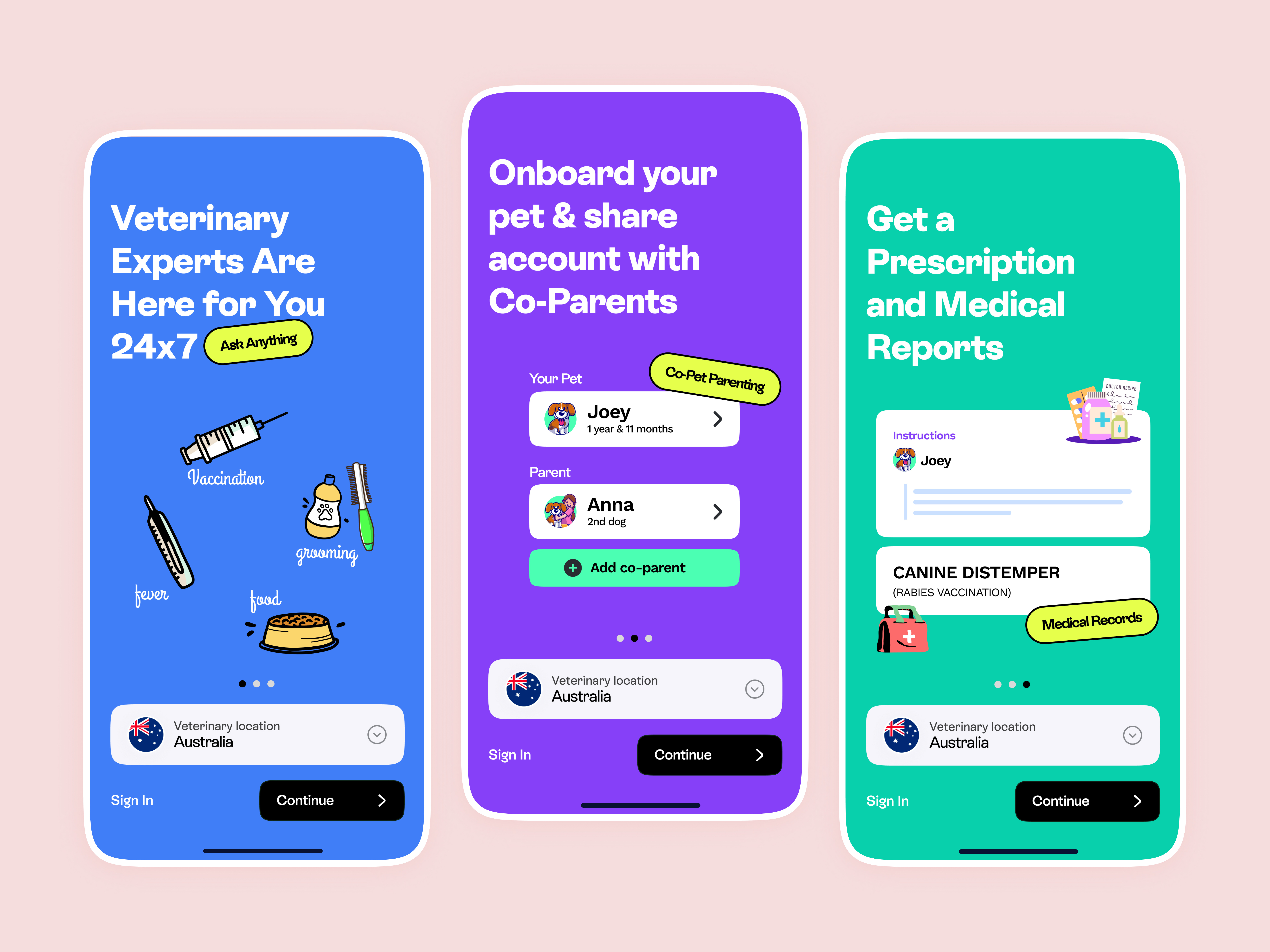 Example of Pet Veterinary App