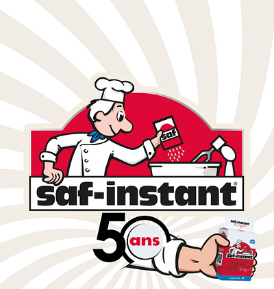 Digital campaign for saf instant’s 50th anniversary branding graphic design logo