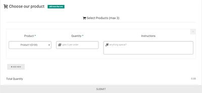 Repeatable Products with Payment elementor ui wix wordpress