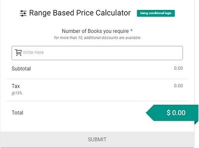 Price Based on Range elementor wix wordpress