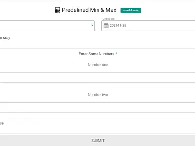 Mathematical with Min _ Max Value elementor wix wordpress