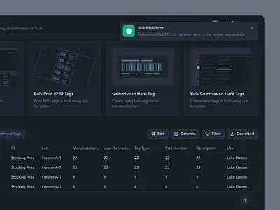 Dark Toast Notification - FactorySenseRFID chatgpt dark dark mode dashboard elon musk notification product design saas ui ux x