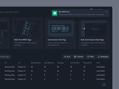 Dark Toast Notification - FactorySenseRFID chatgpt dark dark mode dashboard elon musk notification product design saas ui ux x