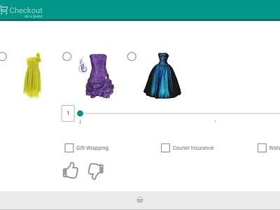 Material Two Page Checkout elementor wix wordpress