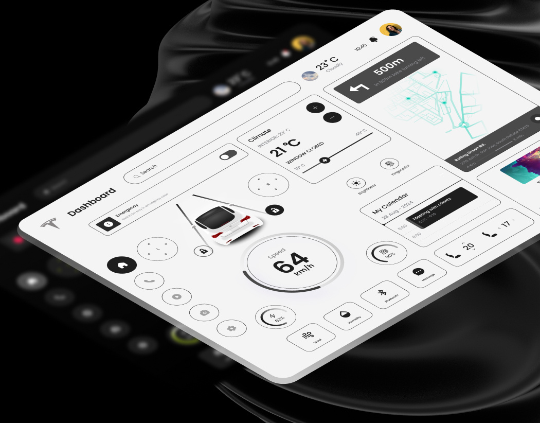 Tesla | Car UI / Dashboard araba automobile car car dashboard car os hmi self driving tesla ui