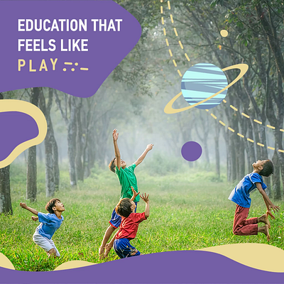 Education that feels like Play branding graphic design motion graphics promotion social media