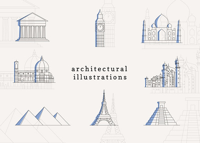 Architecture Illustration Series design graphic design illustration logo ui vector