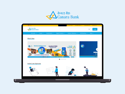 Website Redesign - Canara Bank banking design figma ui uiux ux uxui web web design