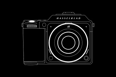Hasselblad X2D Graphic camera hasselblad illustration vector