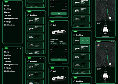 Car Transport App app typography ui ux
