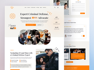 Criminal Defense Law Firm Landing Page UI advocate attorney colorful consultancy consulting corporate lawyer criminaldefense fleexstudio justice landing page law law website lawyer lawyer agency lawyer landing page uiux web design website design