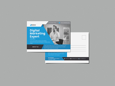 Corporate Postcard Template advertisement advertising agency brand identity branding business business postcard card clean commercial company consultant corporate postcard design financial marketing modern multipurpose postcard postcard template