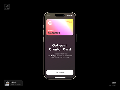 Credit Card. DYUI #2 app bank app design apple apple design bank bank card card design credit credit card daily design card ui ui card ui daily ux
