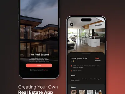 Real Estate App branding graphic design ui